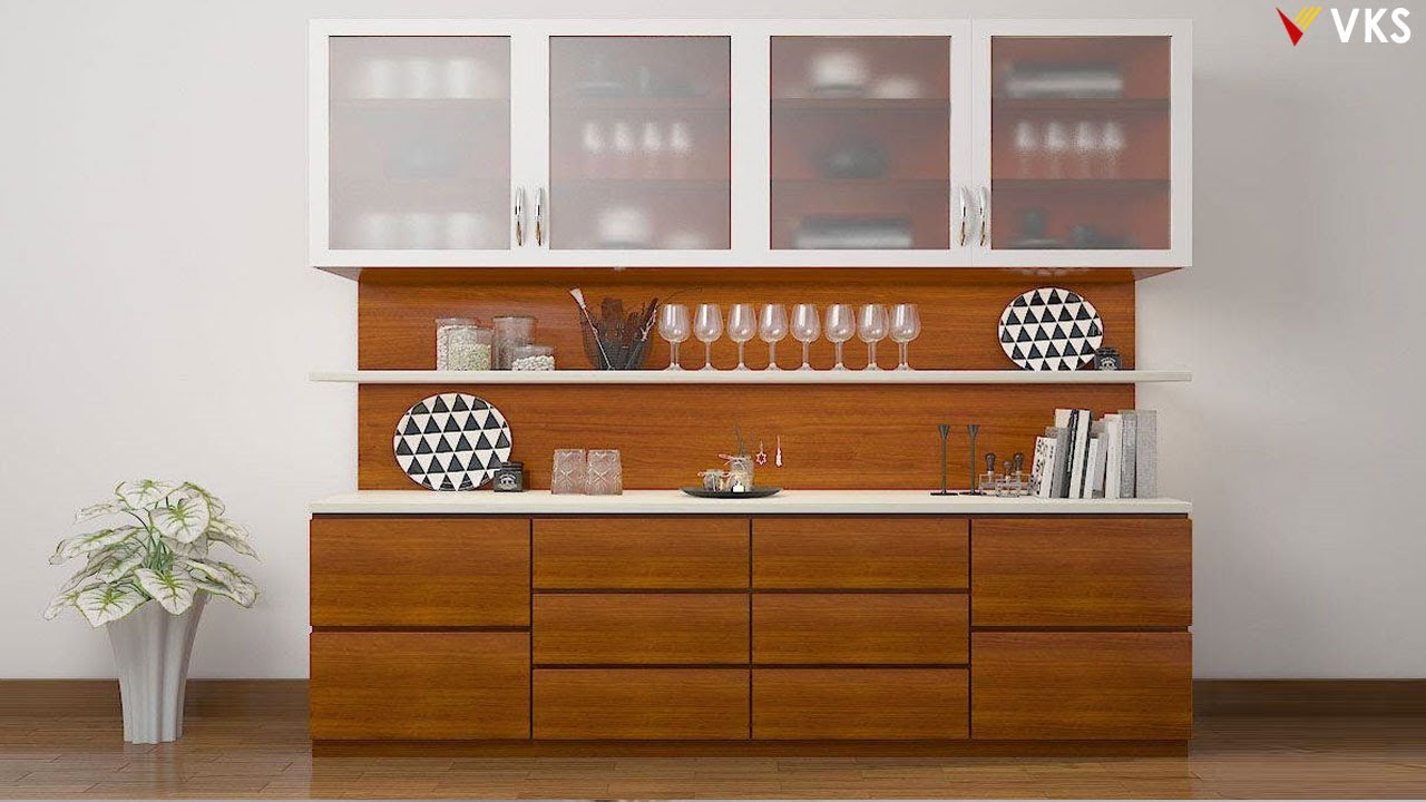 Modern Crockery Unit Design | Crockery Cabinet Storage Design | Dining Showcase Shelves Design