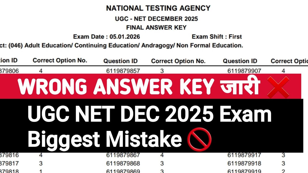 Final Answer Keys For UGC-NET DEC 2025 Result , Notification & Subject wise cut off | UGC NET 2026