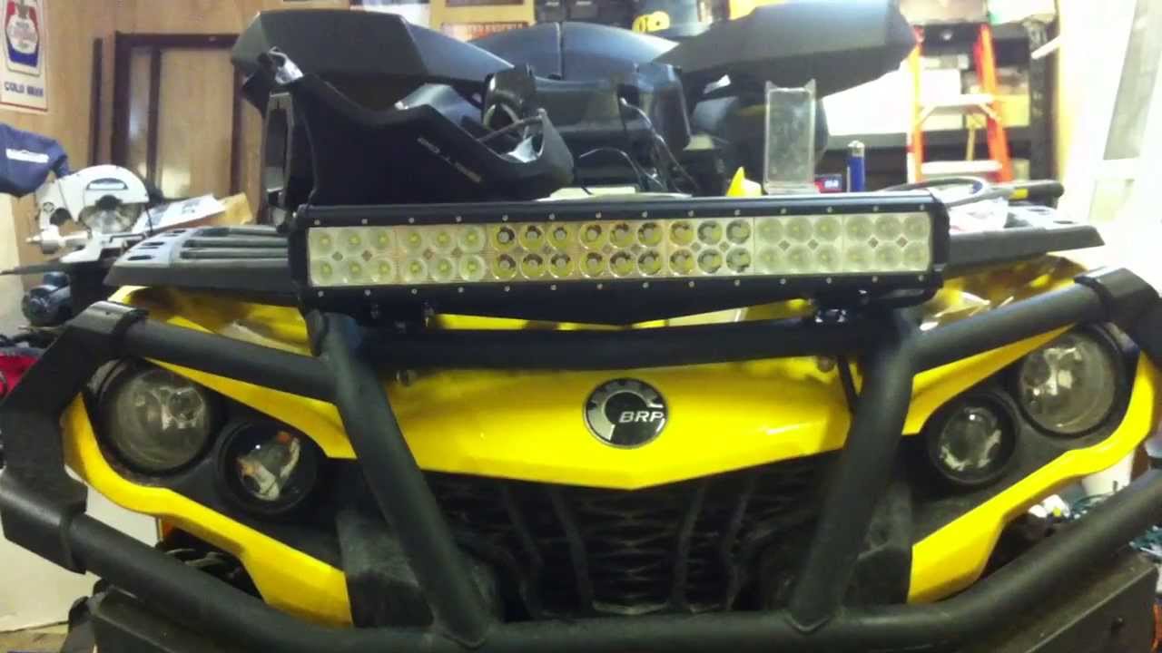 light bar installed on can am outlander