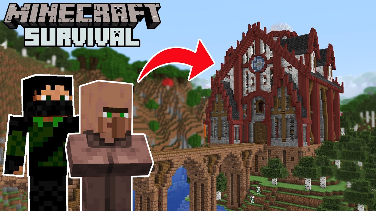 MASSIVE VILLAGER TRADING HALL! - Minecraft 1.19 Survival | Episode 34