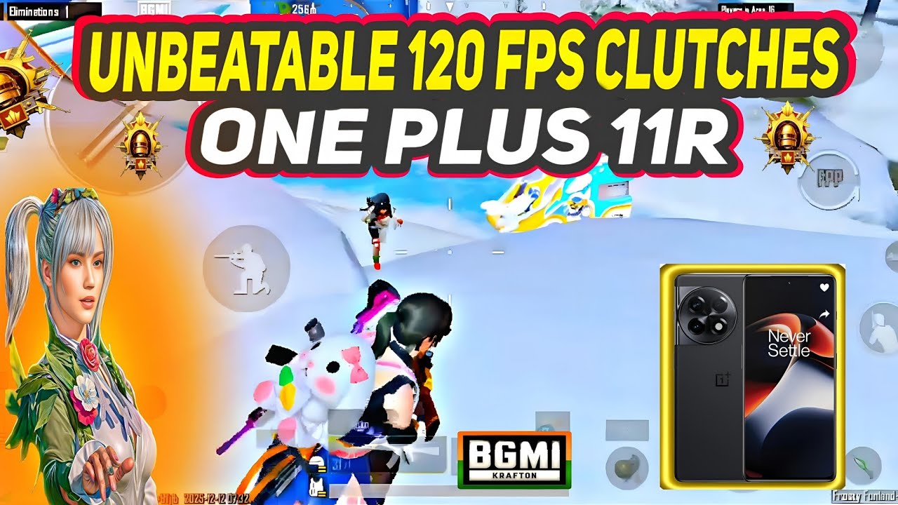 “ONE MAN ARMY 💥 OnePlus 11R 120FPS Savage 1v4 Clutches!”