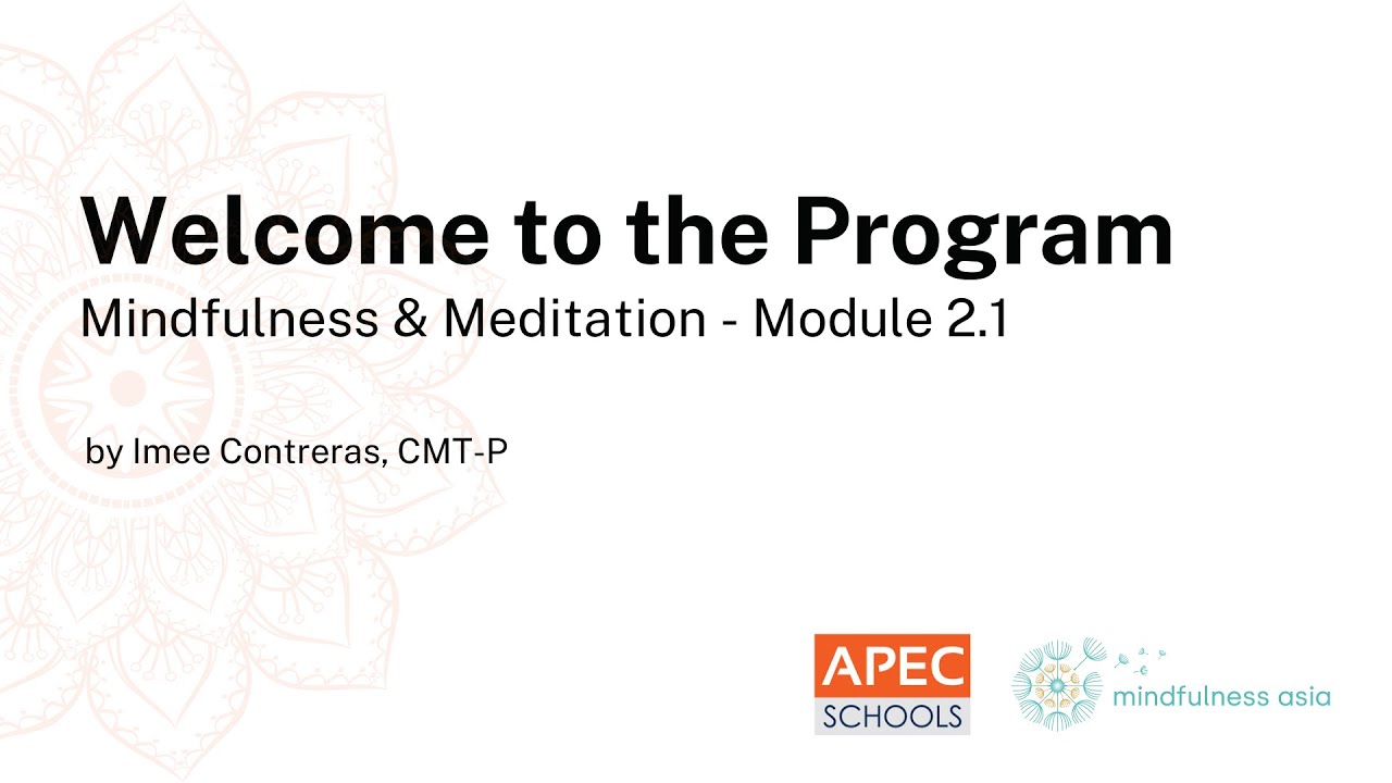 Welcome to the Program!