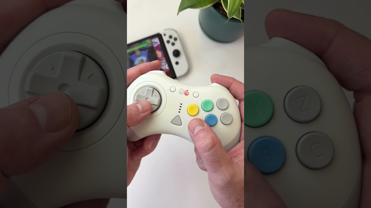 This 6-button fightpad works with Dreamcast, Nintendo Switch, and PC! Retro Fighters D6 Controller