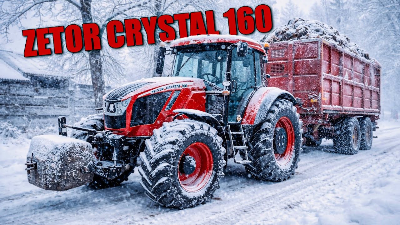 Zimný vývoz maštaľného hnoja, ZETOR CRYSTAL 160 + Annaburger HTS 22.14, POV/Gopro