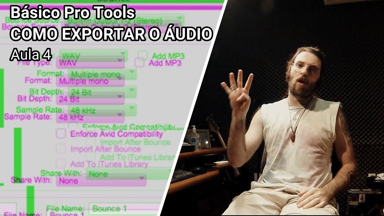 Básico Pro Tools - Aula 4 - Como Exportar Áudio no Pro Tools