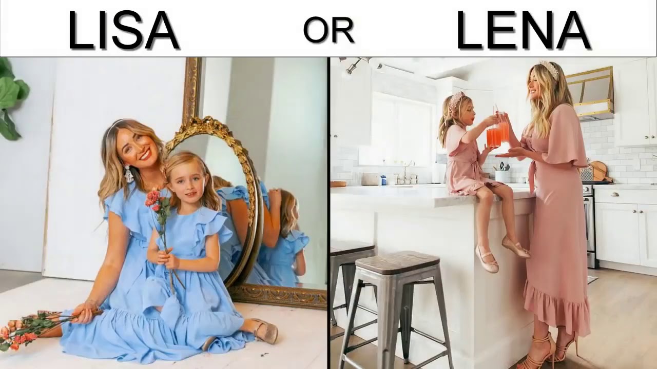 LISA OR LENA 💖 Mother Daughter Matching Dress Pinkazina