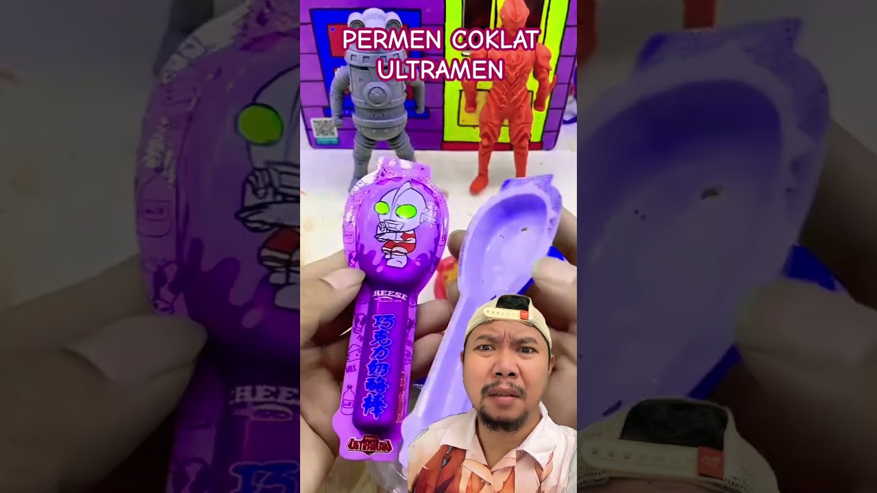 Permen Coklat ultramen kesukaanku!!!?? #bulkcandy #candy #proteinbar #ultraman #funny #satisfying