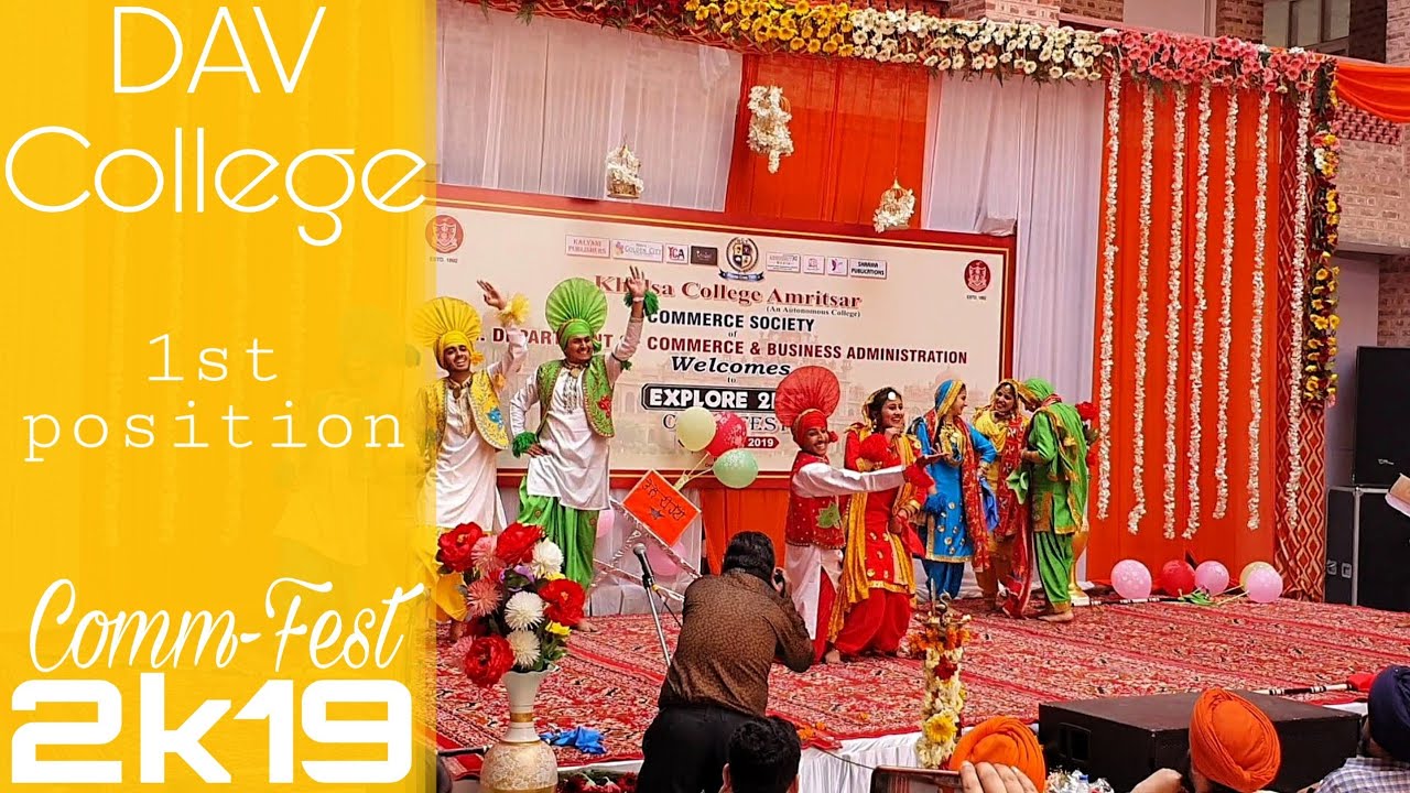 COMM-FEST 2k19 || Punjabi Folk Dance || Bhangra || DAV College performance