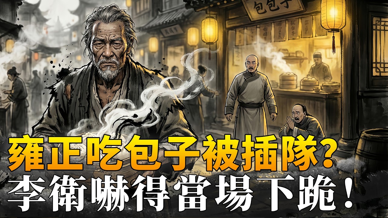 雍正微服買包子，老丈插隊，雍正問：你可知我是誰？老丈一句話，雍正全身一震，李衛當場跪趴！#民間傳說 #說書 #雍正皇帝 #微服私訪