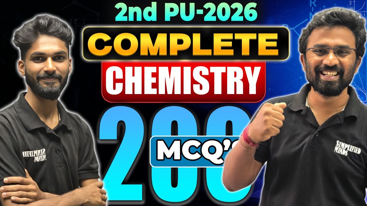 200 Most Important MCQs | 2nd PU Chemistry Exam 2026