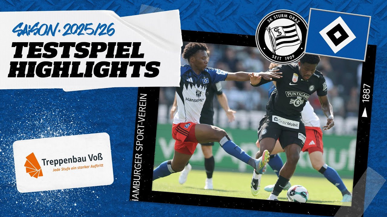 TORE & INTERVIEWS: STURM GRAZ VS. HSV | Testspiel-Highlights | pr&auml;sentiert von Treppenbau Vo&szlig;
