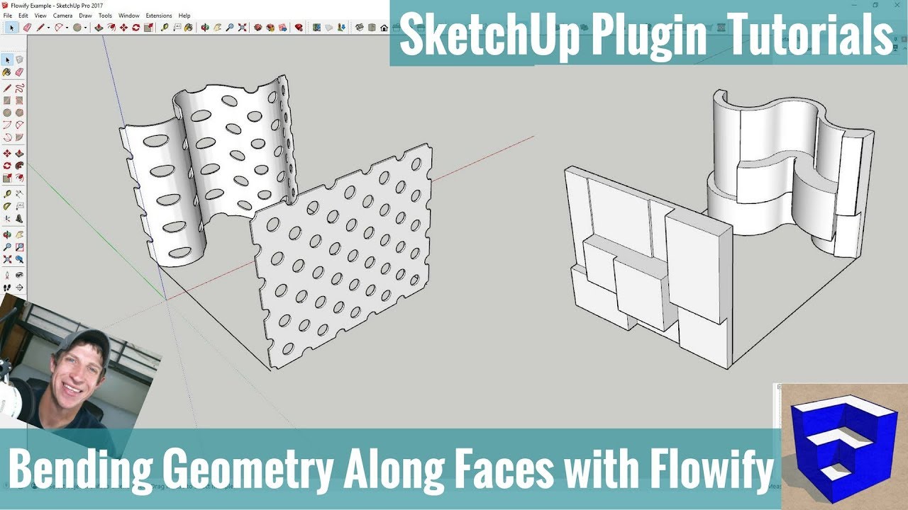 Изгиб объектов вдоль сложных граней с помощью Flowify для SketchUp — Учебные пособия по расширени...