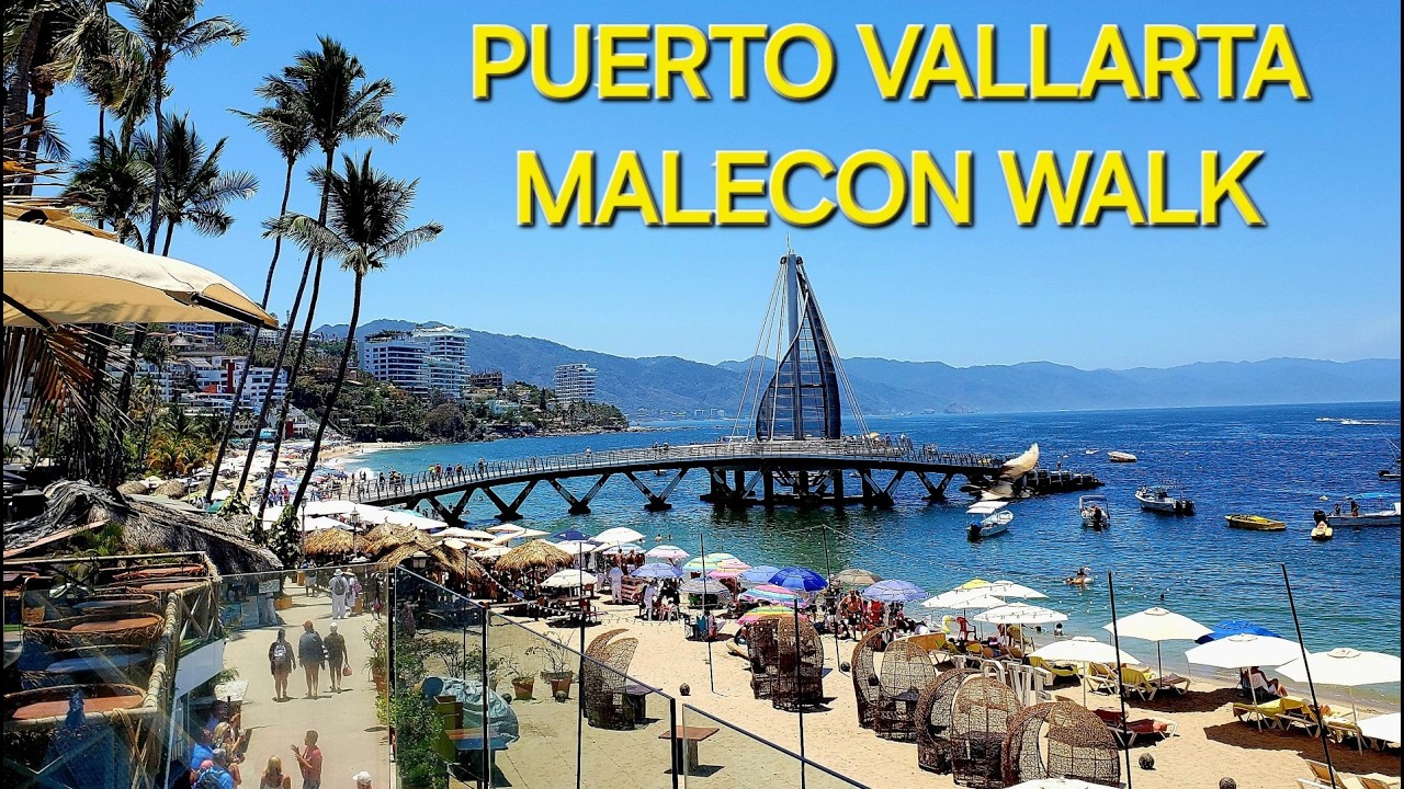 Puerto Vallarta, Mexico Malecon Walking Tour in 4K