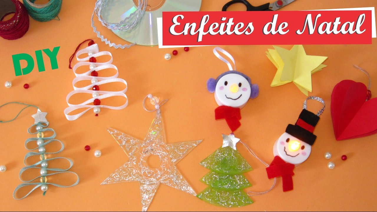 DIY: Enfeites de Natal gastando pouco - Christmas Crafts