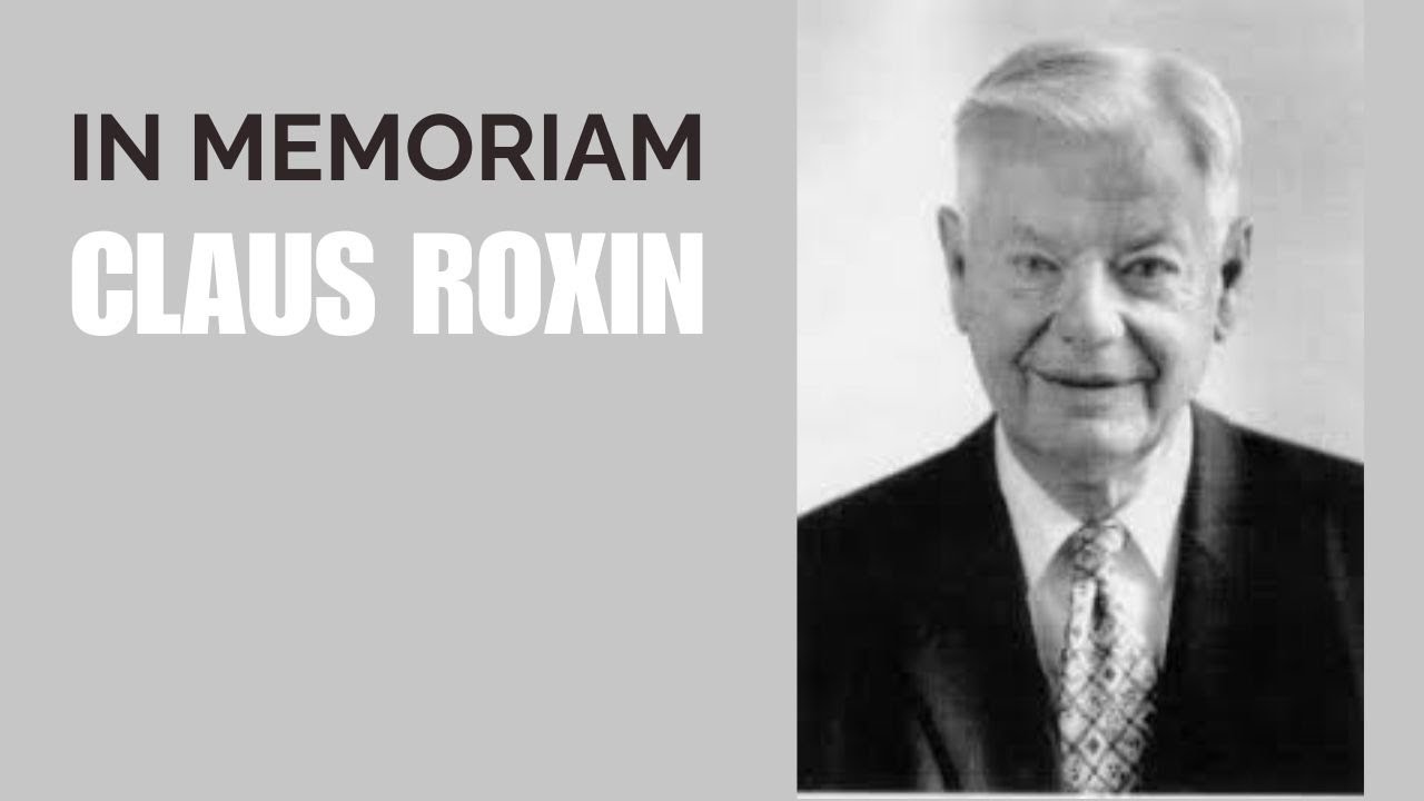 Homenaje del Dr. Claus Roxin | Febrero 2025 |  In memoriam