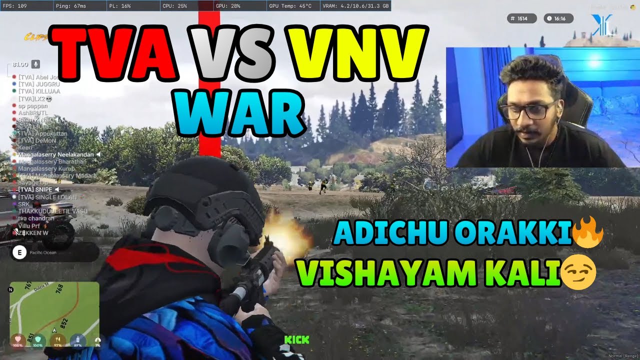 TVA vs VNV😎MEETING & WAR🔥 WAR അടിച്ചപ്പോൾ🥵വിശയം കളി💀#eaglegaming#tva#war