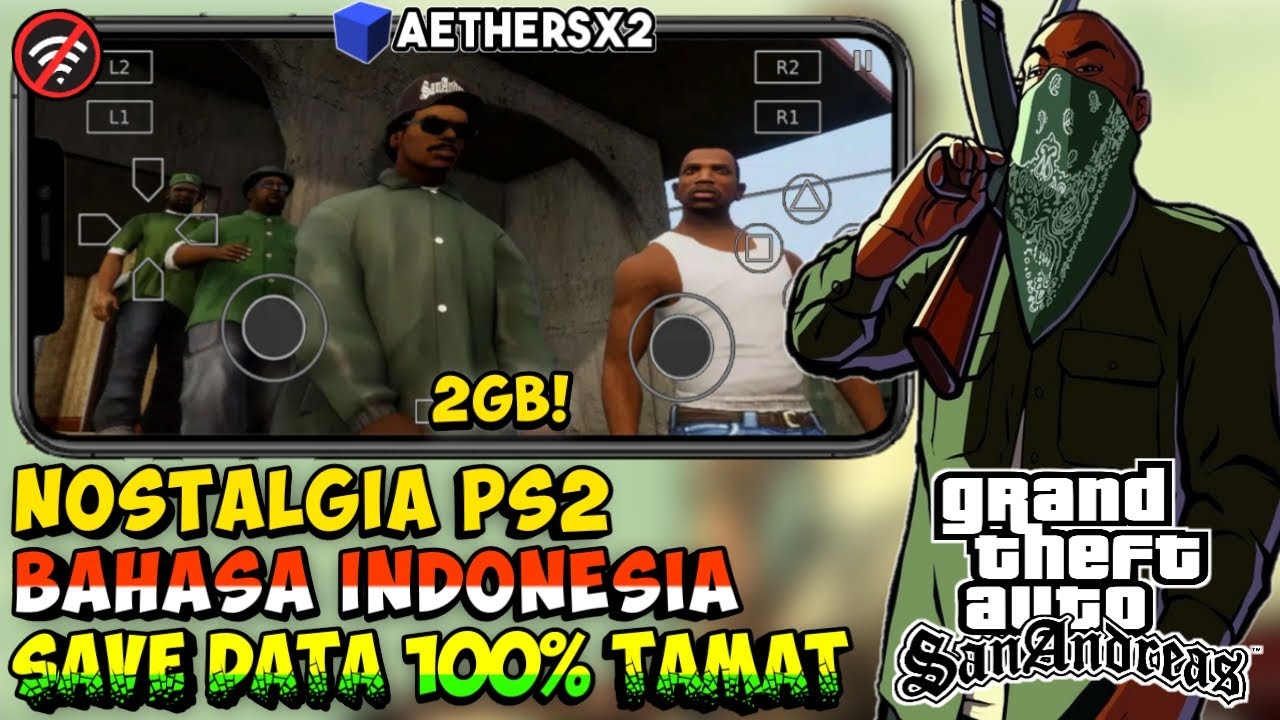 Nostalgia Main Game GTA San Andreas PS2 Bahasa Indonesia Versi Original Di HP Android Gameplay