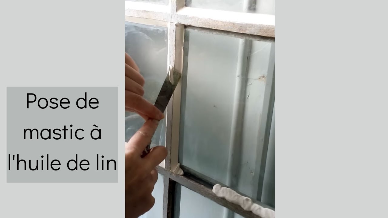 Pose de mastic à l'huile de lin sur fenêtre - how to apply linseed oil putty on a wooden window