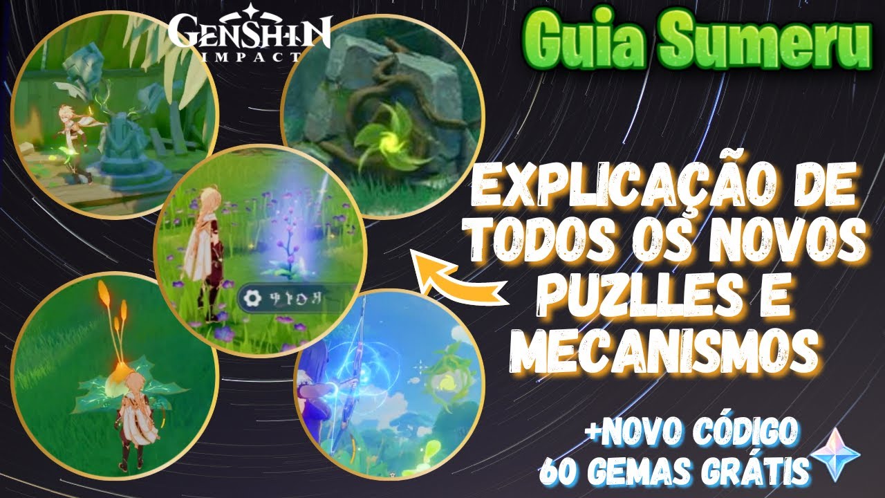 Guia Como Resolver os Puzzles de Sumeru +GENSHIN + Novo Código de Resgate GENSHIN IMPACT 3.0