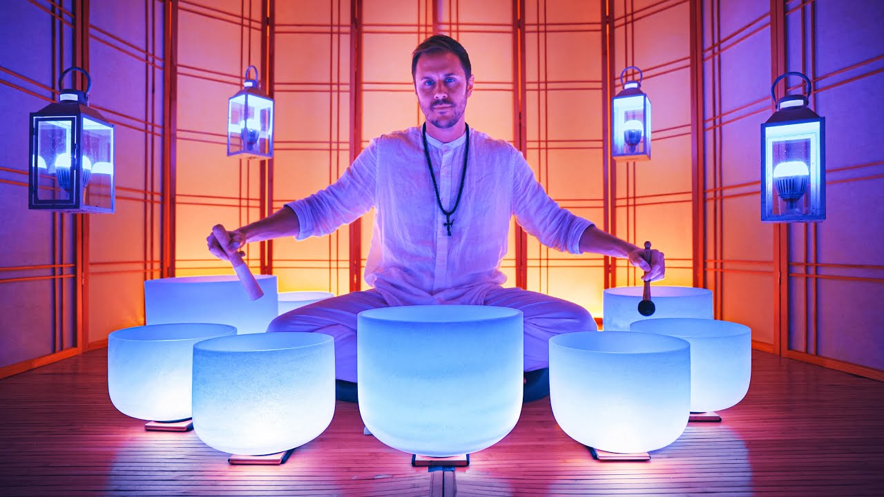 Meditative State Sound Bath | Relaxing Crystal Singing Bowl Music for Stillness and Letting Go