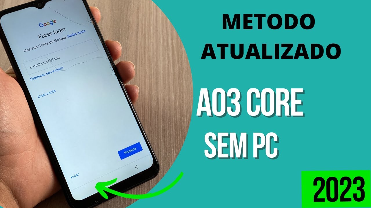 Como Remover conta Google Samsung A03 core Atualizado 2023! Sem pc