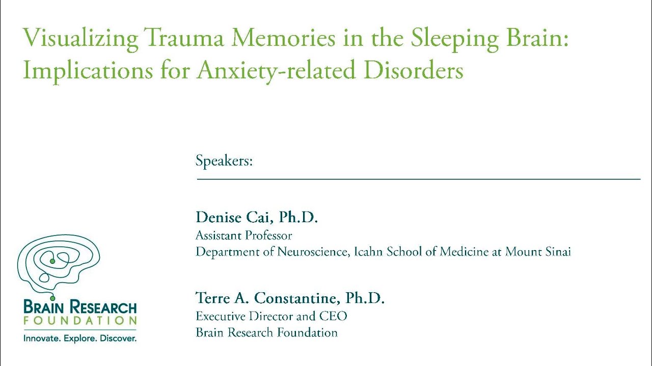 Visualizing Trauma Memories in the Sleeping Brain: Implications for Anxiety-related Disorders