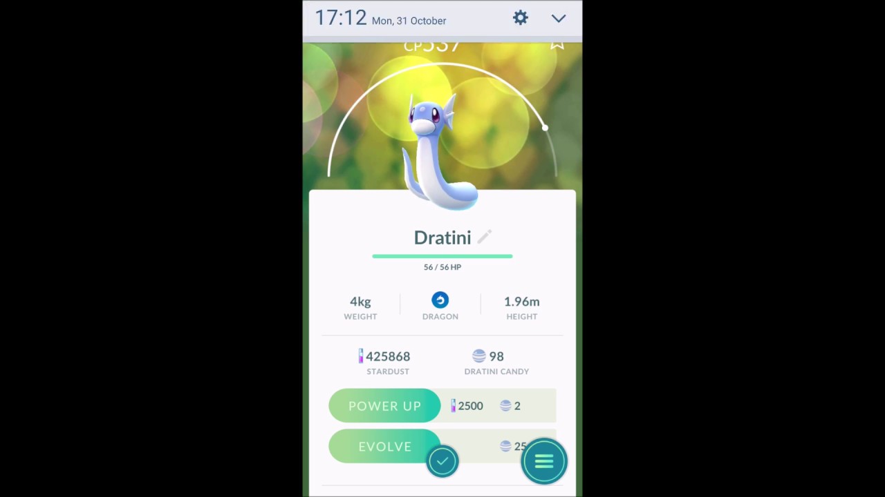 Pok&eacute;mon GO! 10 km egg opening Dratini