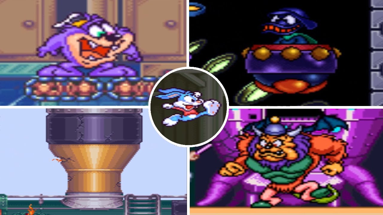 Game n°111 - Tiny Toon Adventures: Buster Busts Loose! ( SNES ) All bosses