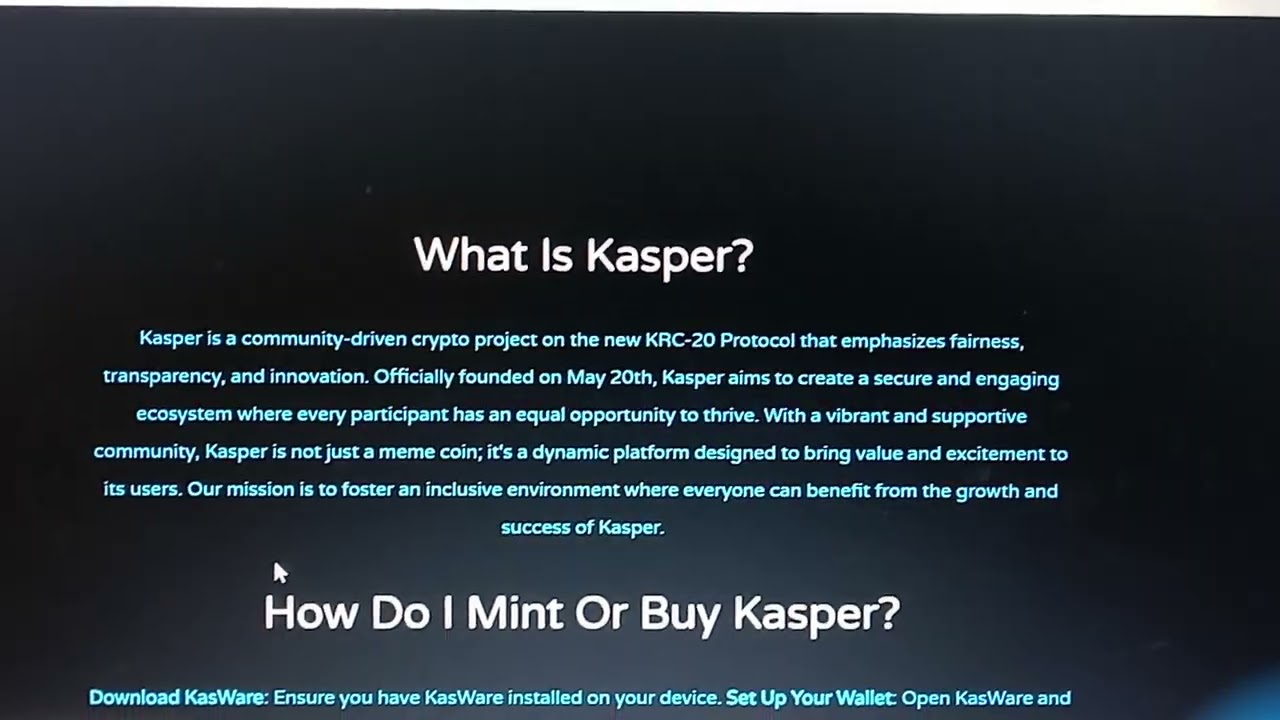 Kasper on Kaspa Krc20👻🚀🚀