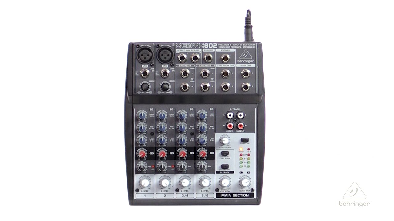 XENYX 802 Premium 8-Input 2-Bus Mixer with XENYX Mic Preamps and British EQs