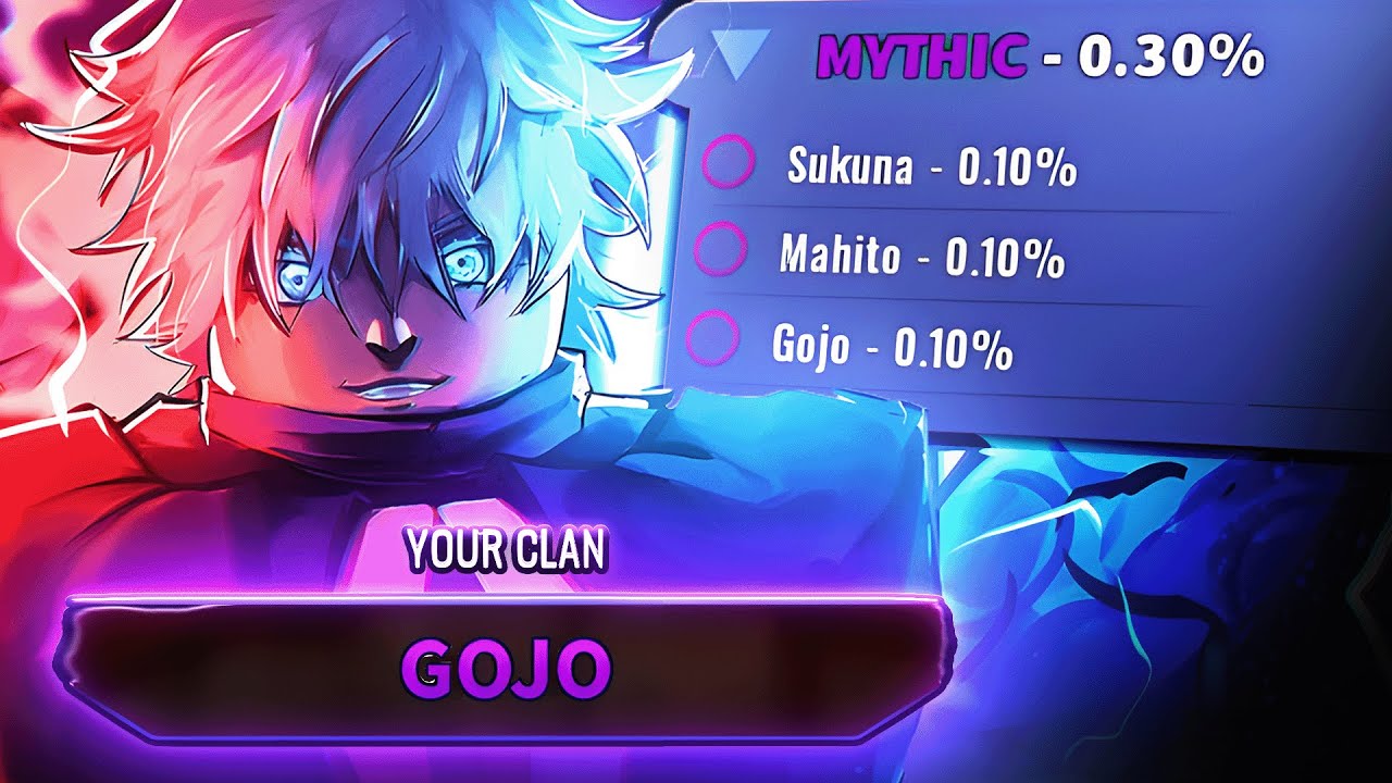 Потратив 10 000 Robux, вы получите 0,1% INFINITY SATORU GOJO в Roblox Kaizen...