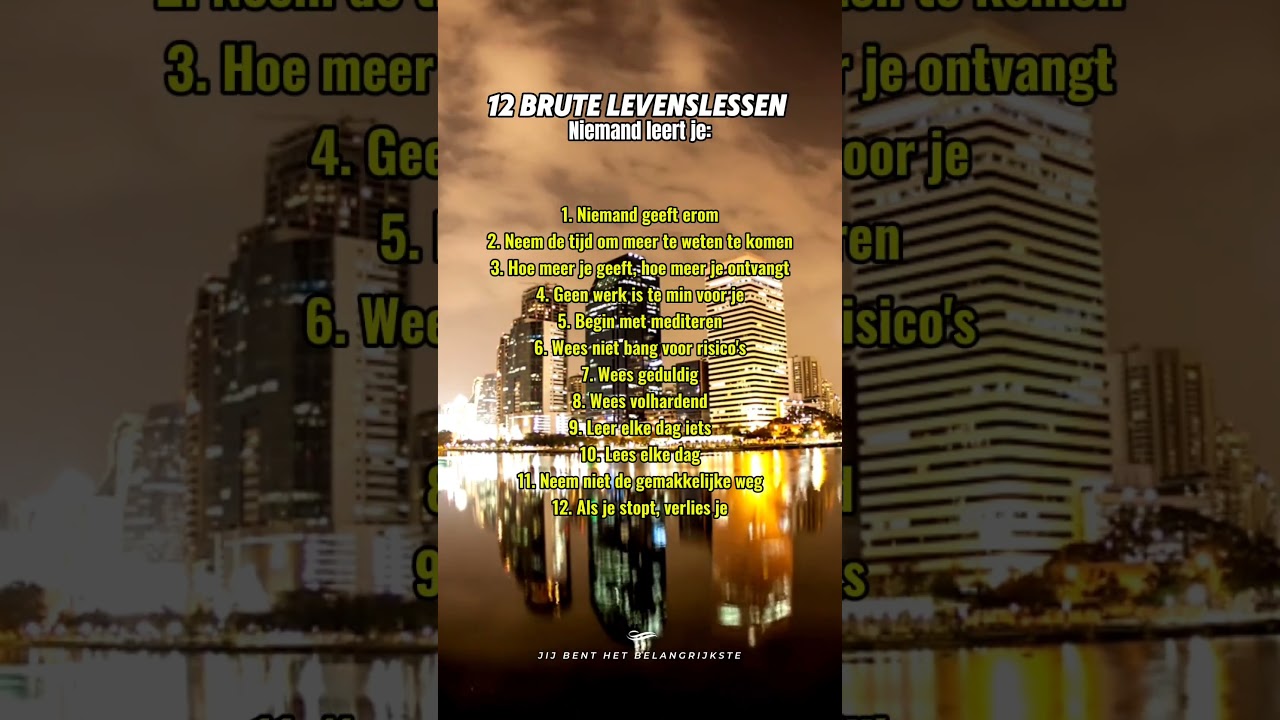#levenslessen #persoonlijkeontwikkeling #persoonlijkegroei #motivatie #mindset