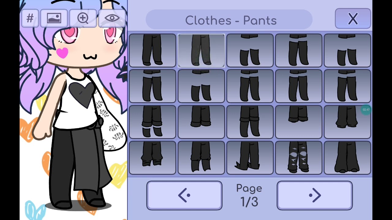 Having  fun on characer creation on Gacha Life!