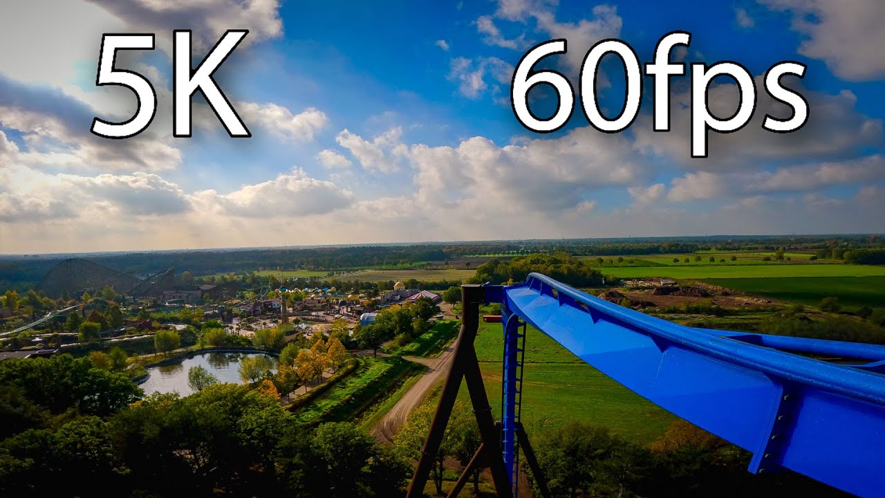 Fēnix left front seat on-ride 5K POV @60fps Toverland Fenix