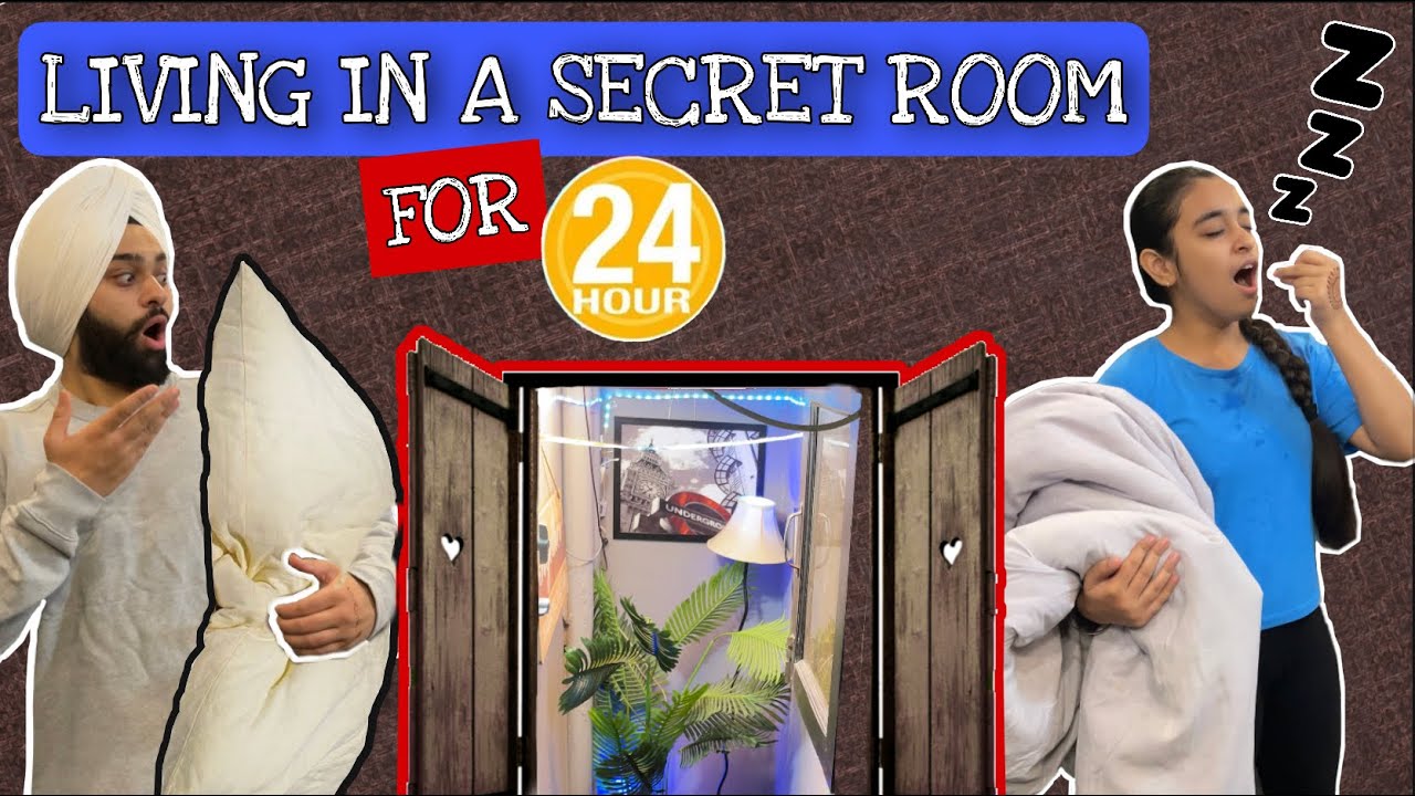 Living in a SECRET ROOM for 24 HOURS 😱🏡 | Itsmegagan | gursheen Kaur