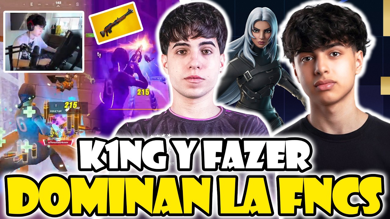 K1NG Y FAZER JUEGAN LA FNCS RELOAD Y CLASIFICAN🔥K1NG PEGA TODO CON EL FUSIL DE CAZA | OPEN DIA 2