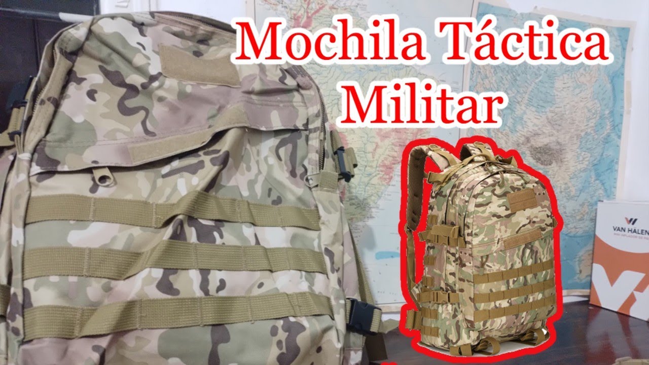 Mochila Táctica Militar Gadnic - modelo MOCHO81X, capacidad de 40 litros.