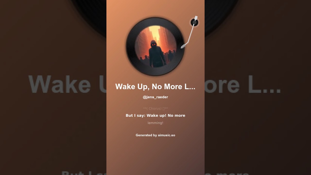 Wake Up, No More Lemming Wach auf, sei kein Lemming mehr 1