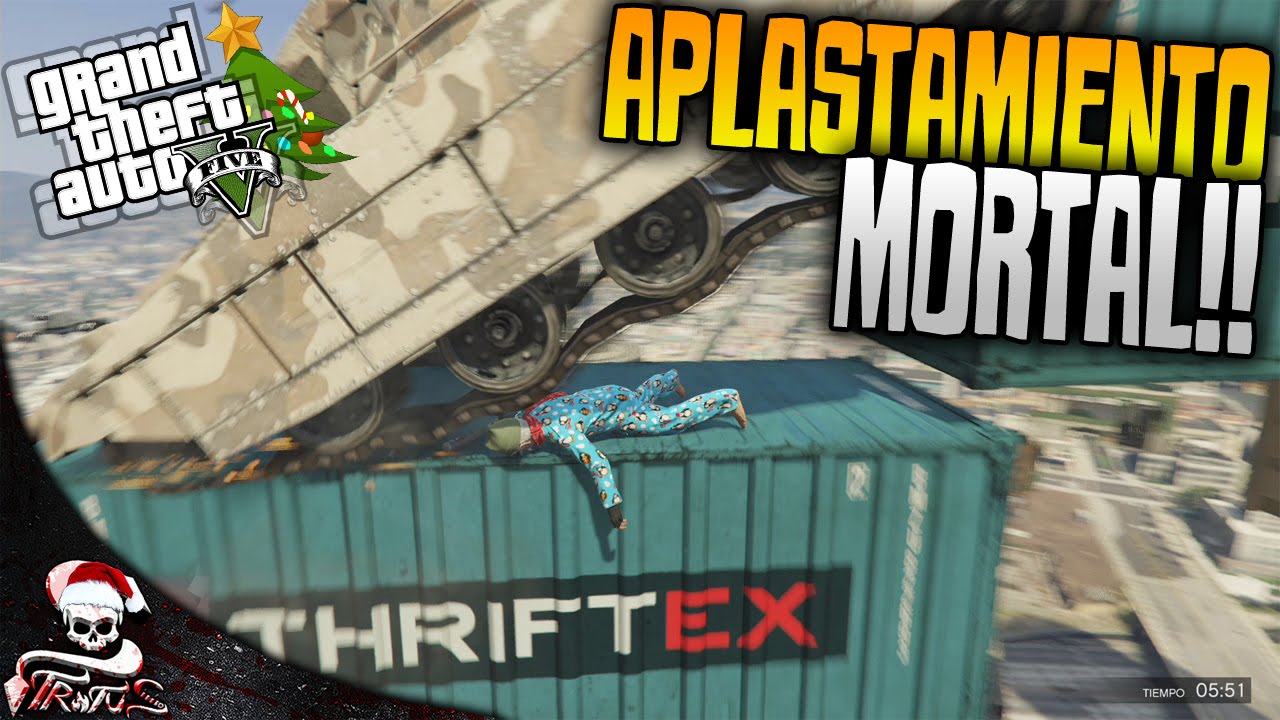GTA 5 | APLASTAMIENTO MORTAL!! MALDITO TANQUE!! - DEATHRUN - GTA V GAMEPLAY | XxStratusxX