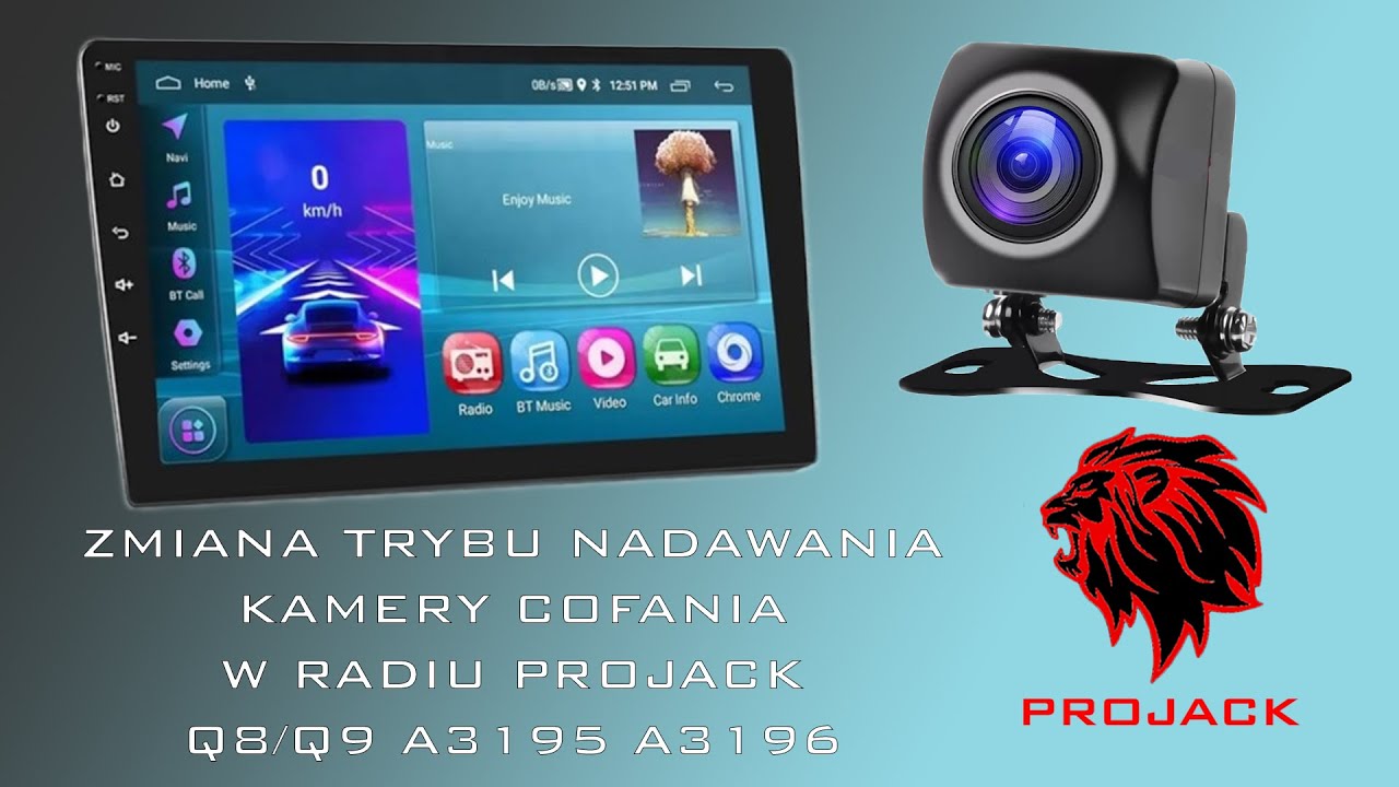 ZMIANA TRYBU NADAWANIA KAMERY COFANIA W RADIU PROJACK Q8 A3194 A3195 A3196, Q9 A3453 A3454 A3533
