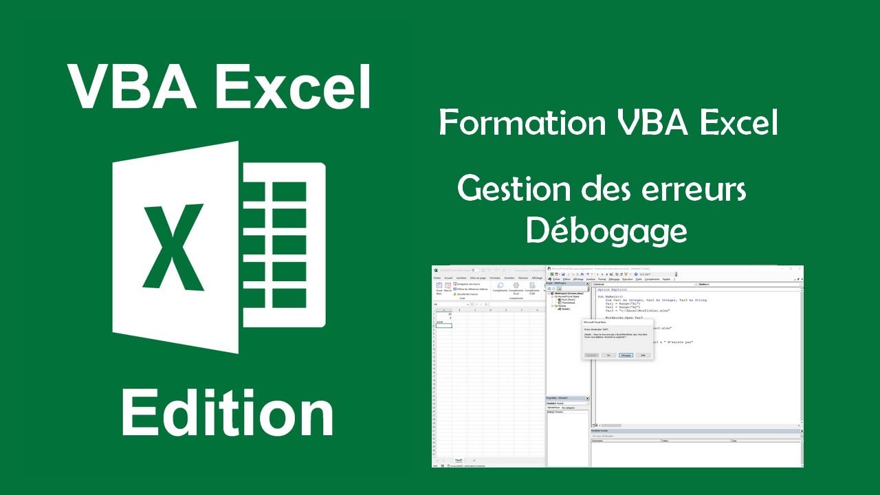 Formation VBA Excel - Gestion des erreurs / Débogage