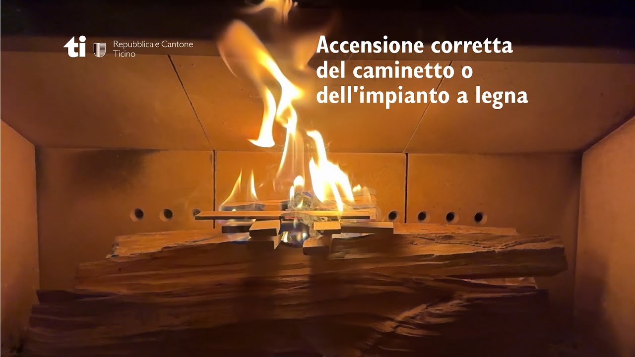 Accensione corretta del caminetto o dell'impianto a legna