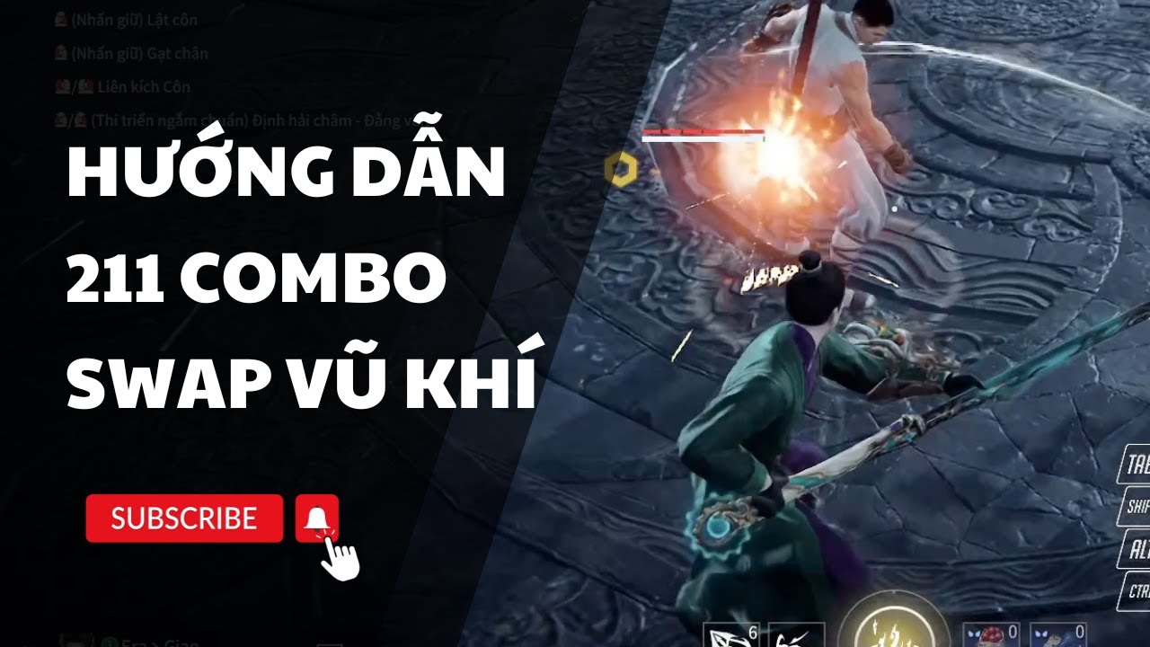 Naraka BladePoint: Hướng dẫn 211 Combo Swap Vũ Khí (Côn Dài, Trường Kiếm, Katana, Hoành Đao..)
