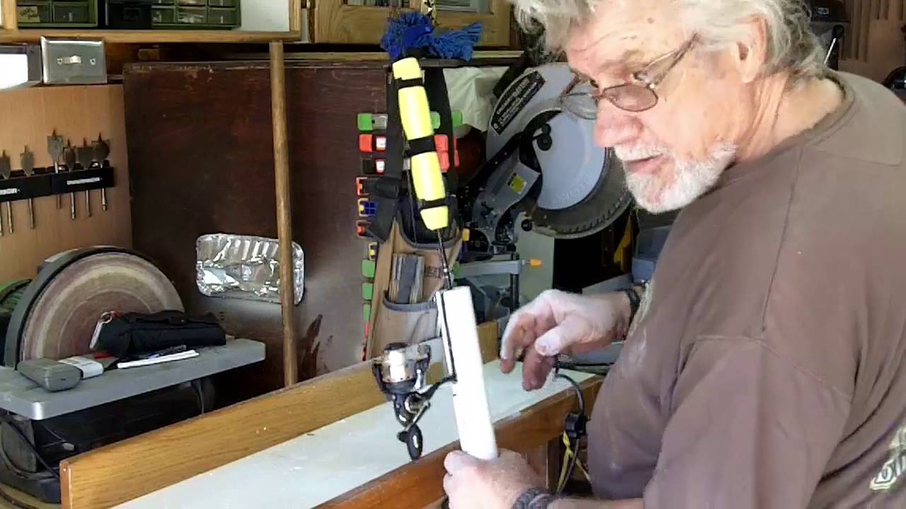DIY Fishing Rod Holder for Cumberland Float Tube or other belly boats