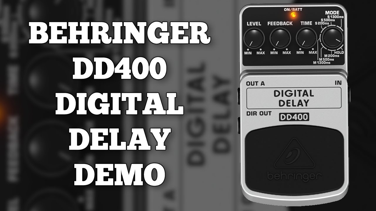 Behringer DD400 Digital Delay Demo (Including Mono, Stereo and Hold Functions.)