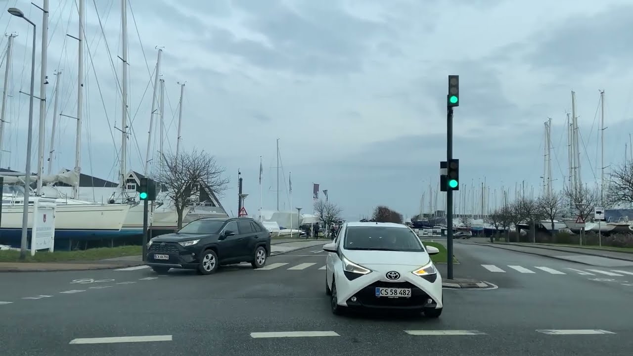 Driving In Denmark 🇩🇰, North Sjælland, Helsingør, Rungsted Kust, Road Trip, 4K, UHD, 60fps
