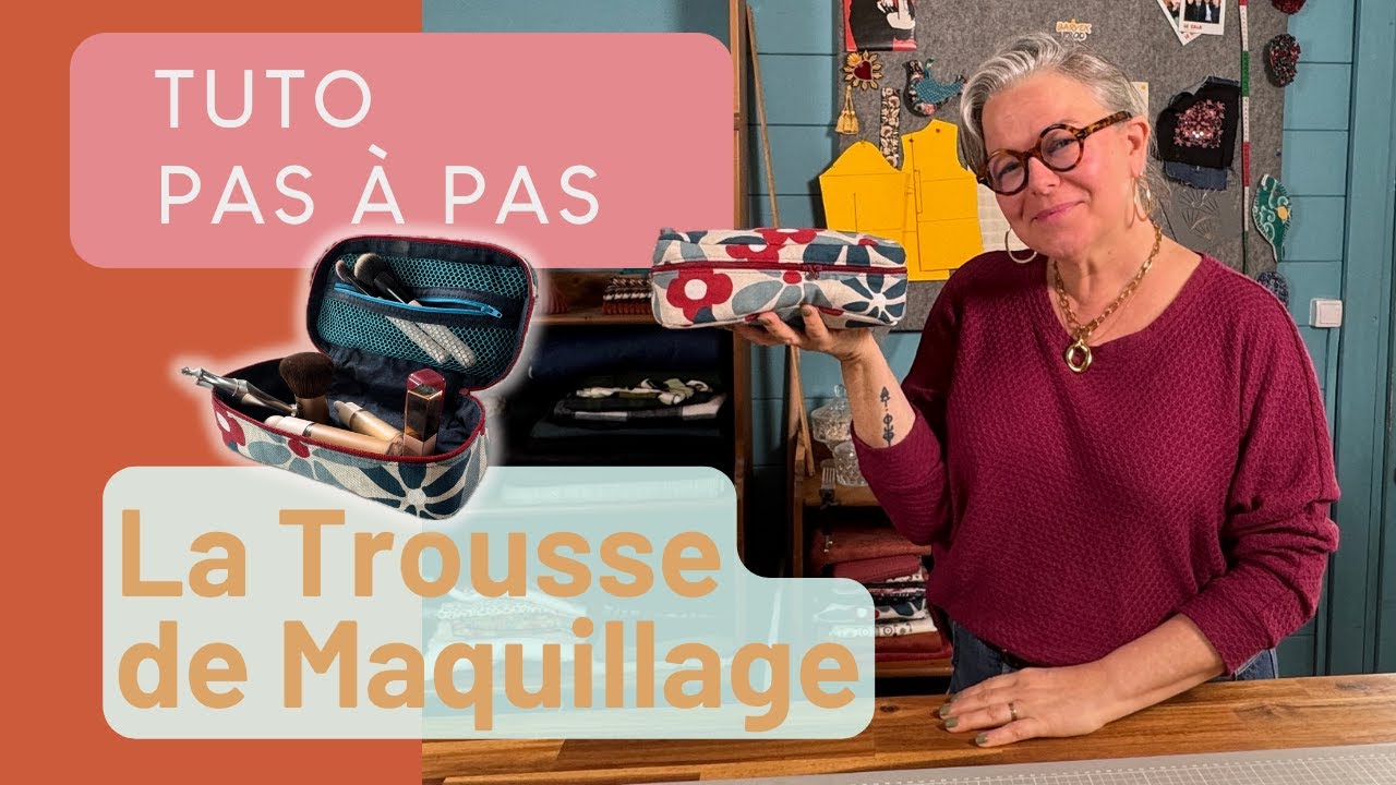 Coudre une trousse à make-up élégante sans biais | Sew a Stylish Makeup Pouch (No Binding)