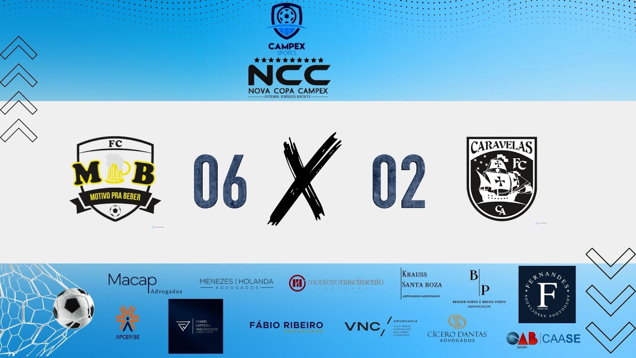 4ª  RODADA   NCC    -    MOTIVO PRA BEBER FC    06  X  02   CARAVELAS FC      ARENA  APCEF - 14 03