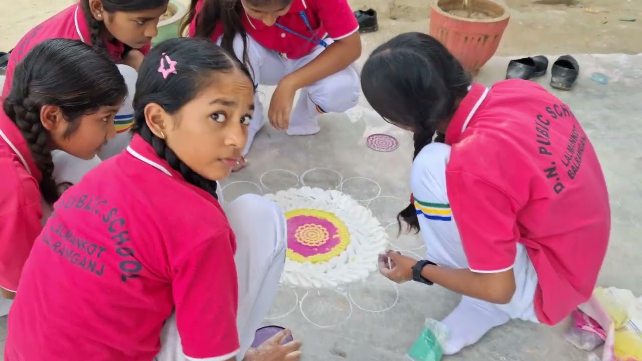 Rangoli Making Competition at D.N. Public School 