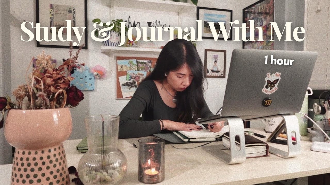 🕯️ Cozy Study & Journal With Me | 1 Hour Focus | Pomodoro 30/5 + Rain & Jazz